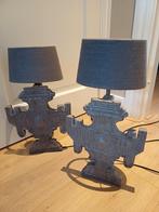 2 aura peeperkorn lampen met lampenkapjes., Gebruikt, Stof, Ophalen of Verzenden