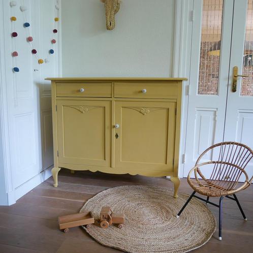 Okergele sierlijke commode, Kinderen en Baby's, Kinderkamer | Commodes en Kasten, Zo goed als nieuw, 90 tot 105 cm, 100 cm of meer