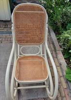 Prachtige  schommelstoel te koop, Huis en Inrichting, Ophalen, Gebruikt, Wit, Riet of Rotan