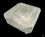 2271 vintage plafonniere van glas vierkant 10x17x17, Ophalen of Verzenden, Glas
