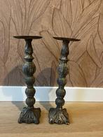 Vintage look kandelaren  - 2 stuks, Ophalen, Nieuw, Overige materialen, Minder dan 25 cm