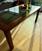 ROYALE EETTAFEL, eiken met donkere natuurstenen bladen, Ophalen, Gebruikt, 100 tot 150 cm, 200 cm of meer