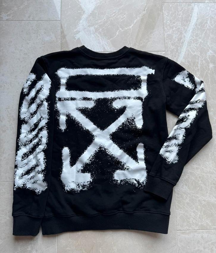 Off-White Spray Arrow Sweater, Kleding | Heren, Truien en Vesten, Zo goed als nieuw, Maat 46 (S) of kleiner, Zwart, Ophalen of Verzenden