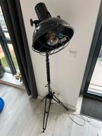 Industriele sta lamp zwart metaal, Huis en Inrichting, Lampen | Vloerlampen, Ophalen, Zo goed als nieuw, Metaal, 150 tot 200 cm