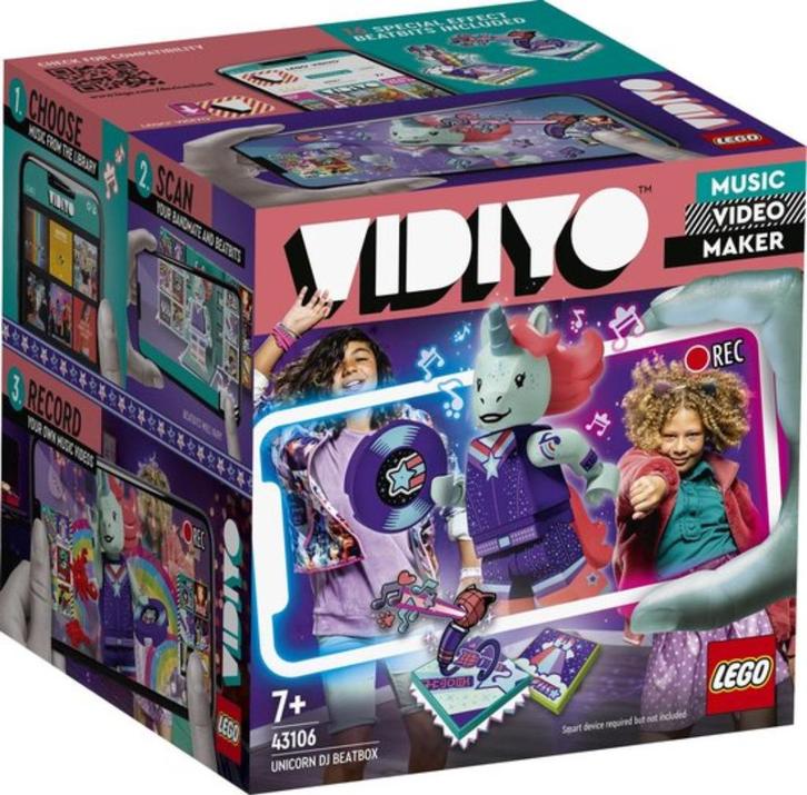 LEGO Vidiyo Unicorn DJ BeatBox - 43106, Kinderen en Baby's, Speelgoed | Duplo en Lego, Zo goed als nieuw, Lego, Complete set, Ophalen of Verzenden