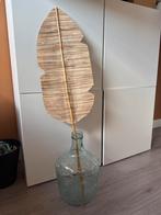 Glazen Vaas met Bamboe Decoratie, Huis en Inrichting, Woonaccessoires | Vazen, Ophalen, Gebruikt, Overige kleuren, Glas