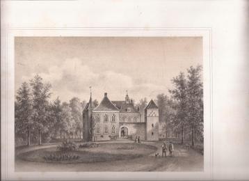 De Ridderhofstad Moersbergen litho Lutgers 1869  Doorn beschikbaar voor biedingen