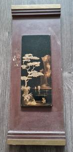 Prachtig met goud beschilderd Japans / Chinees paneeltje, Ophalen of Verzenden
