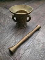 Antieke Bronzen Vijzel met Stamper, Antiek en Kunst, Antiek | Koper en Brons, Ophalen of Verzenden