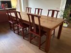 Robuuste grote houten teak tafel, Ophalen
