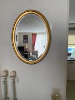 Spiegel gouden rand, Huis en Inrichting, Woonaccessoires | Spiegels, Minder dan 100 cm, Zo goed als nieuw, Ophalen, Ovaal