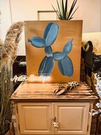 Schilderij balloon dog blauw goud paneel doek kust modern, Antiek en Kunst, Ophalen