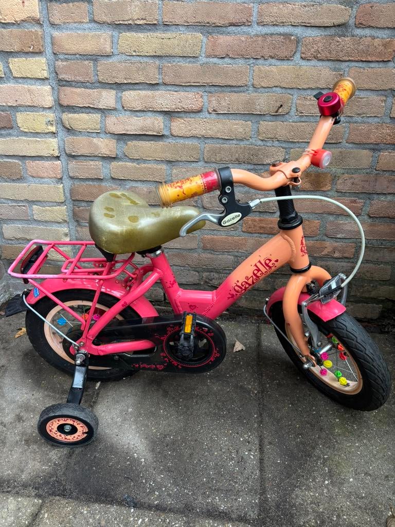 Mooie gazelle kinderfiets met zijwieltjes, Fietsen en Brommers, Fietsen | Kinderfietsjes, Ophalen of Verzenden, Zo goed als nieuw