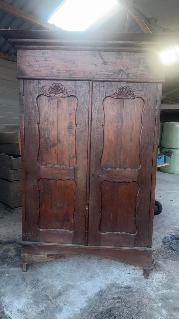 Prachtige Unieke Koloniale Teak Biedermeier kast,, Ophalen of Verzenden