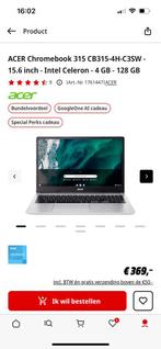 Acer Chromebook 315/15,6 inch- paar keer gebruikt!, Computers en Software, Chromebooks, Ophalen, 4 GB of minder, 15 inch, Acer.