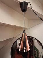 hanglamp koper met zwarte lamellen, Huis en Inrichting, Gebruikt, 50 tot 75 cm, Vintage, Ophalen of Verzenden
