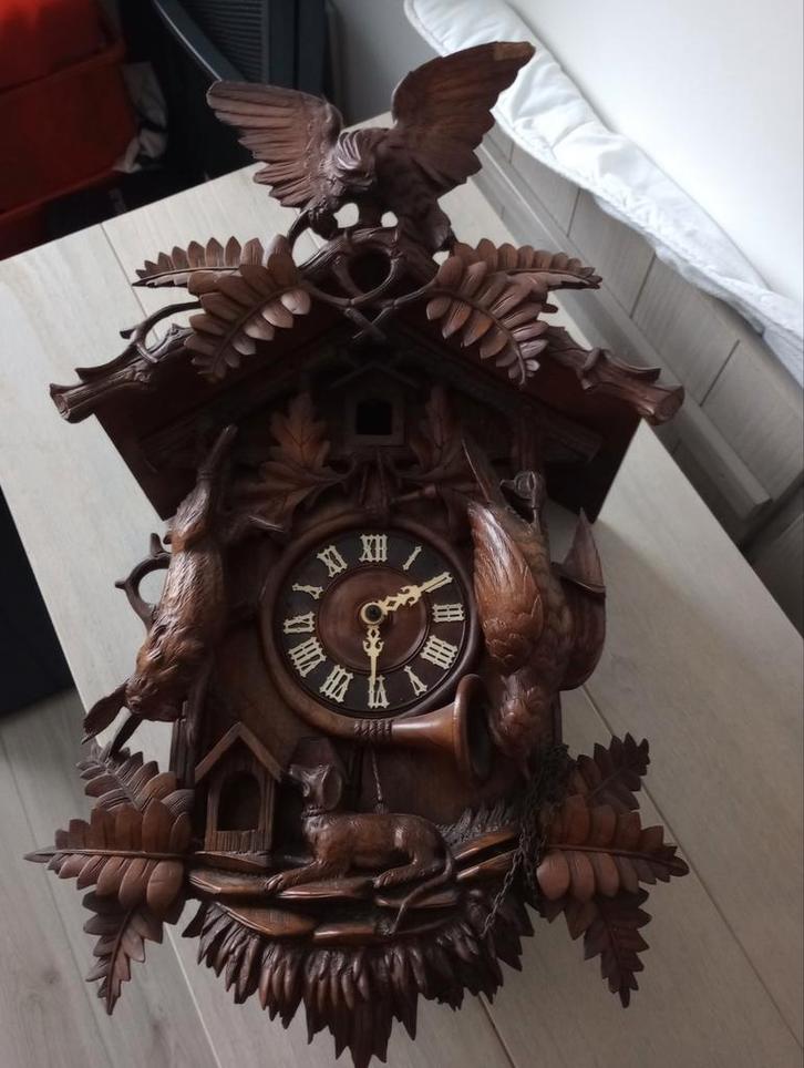 Antieke koekoeksklok, Antiek en Kunst, Antiek | Klokken, Ophalen of Verzenden