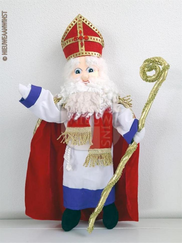 Authentieke Etos etalage Sinterklaas pop - 50 cm, rood, Diversen, Sinterklaas, Zo goed als nieuw, Verzenden