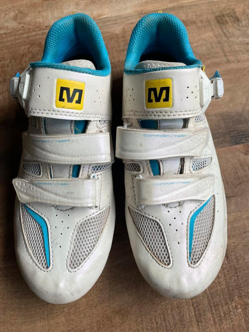 Mavic dames wielrenschoen, parelmoer maat 37 1/3, Sport en Fitness, Wielrennen, Zo goed als nieuw, Kleding, Ophalen of Verzenden