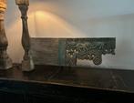 Groot oud oosters Houten ornament India sober sleets, Antiek en Kunst, Ophalen