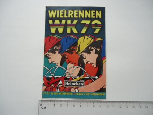 sticker Wielrennen WK 79 Heineken mokum valkenburg racefiets, Verzamelen, Stickers, Zo goed als nieuw, Overige typen, Verzenden