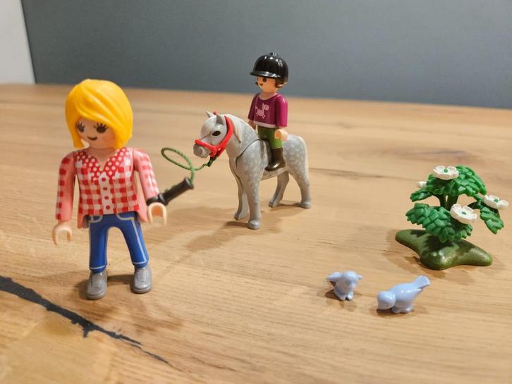 Playmobil 6950 Ponyrijden met mama, Kinderen en Baby's, Speelgoed | Playmobil, Zo goed als nieuw, Complete set, Ophalen of Verzenden