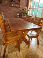 Eethoek eiken 6 stoelen, Huis en Inrichting, Ophalen of Verzenden, Zo goed als nieuw, 4 tot 6 stoelen