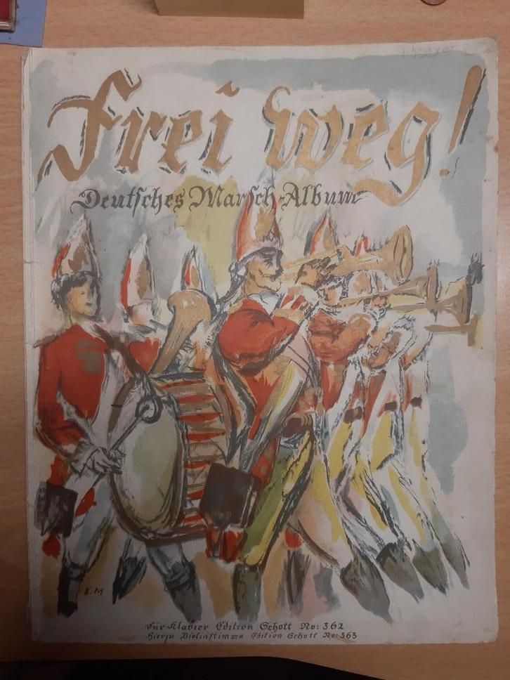 Frei Weg marsmuziek voor piano (WW2), Verzamelen, Militaria | Tweede Wereldoorlog, Landmacht, Boek of Tijdschrift, Duitsland, Verzenden