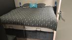 boxspring compleet met lades en stuk achter de wand LUXURY, Ophalen, Zwart, Tweepersoons, Zo goed als nieuw