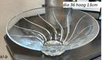 grote kristallen (fruit) schaal, Ophalen, Gebruikt, Rond, Glas