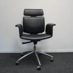 Vepa Fado Vergaderstoelen | Bureaustoelen | Zwart Leer, Gebruikt, Zwart, Ophalen of Verzenden, Metaal