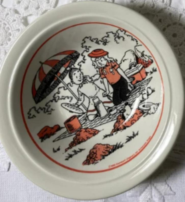 Vintage Suske & Wiske schaaltjes uit 1989, Verzamelen, Stripfiguren, Zo goed als nieuw, Gebruiksvoorwerp, Suske en Wiske, Ophalen