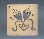 embossing mal champagne glazen, Ophalen of Verzenden, Gebruikt, Kerst, Pons of Mal