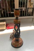 Vintage Kashmiri Tafellamp Papier-maché, Huis en Inrichting, Ophalen of Verzenden, Gebruikt, Overige materialen, Minder dan 50 cm