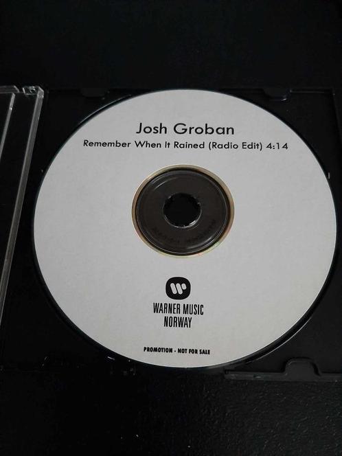 Josh Groban: Remember when it rained (Noorse promo)!, Cd's en Dvd's, Cd Singles, Gebruikt, Pop, 1 single, Ophalen of Verzenden