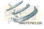 Volkswagen Caddy (7/15-12/20) Achterbumper (+/- PDC) (9B9 sa, -, -, Nieuw, Achter