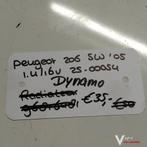 Peugeot 206 Sw 1.4 16v 2005 2500054   Dynamo 0 986 049 560, Gebruikt, -, -, Ophalen of Verzenden