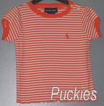 Ralph Lauren shirt oranje/wit maat 86 NIEUW (6596), Kinderen en Baby's, Babykleding | Maat 86, Meisje, Nieuw, Ophalen of Verzenden