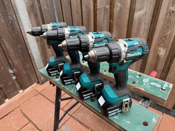 4x Makita DDF484  LXT boormachine met 18V 5.0Ah accu beschikbaar voor biedingen