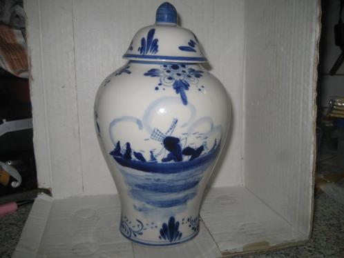 Delfts blauwe deksel vaas, Antiek en Kunst, Antiek | Keramiek en Aardewerk, Ophalen of Verzenden