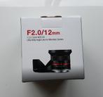 Samyang 12mm F/2.0 NCS CS Sony E Zwart, Nieuw, Groothoeklens, Ophalen
