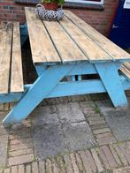Picknick tafel stevig 2 meter bij 1.60, Tuin en Terras, Gebruikt, Ophalen of Verzenden, Hout