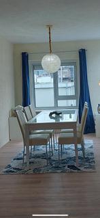 Eettafel, dining tabel with 6 chair off-white color, Huis en Inrichting, Tafels | Eettafels, Gebruikt, 50 tot 100 cm, 150 tot 200 cm