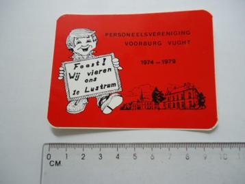 sticker oud 1979 Voorburg Vught strip lustrum retro personee beschikbaar voor biedingen