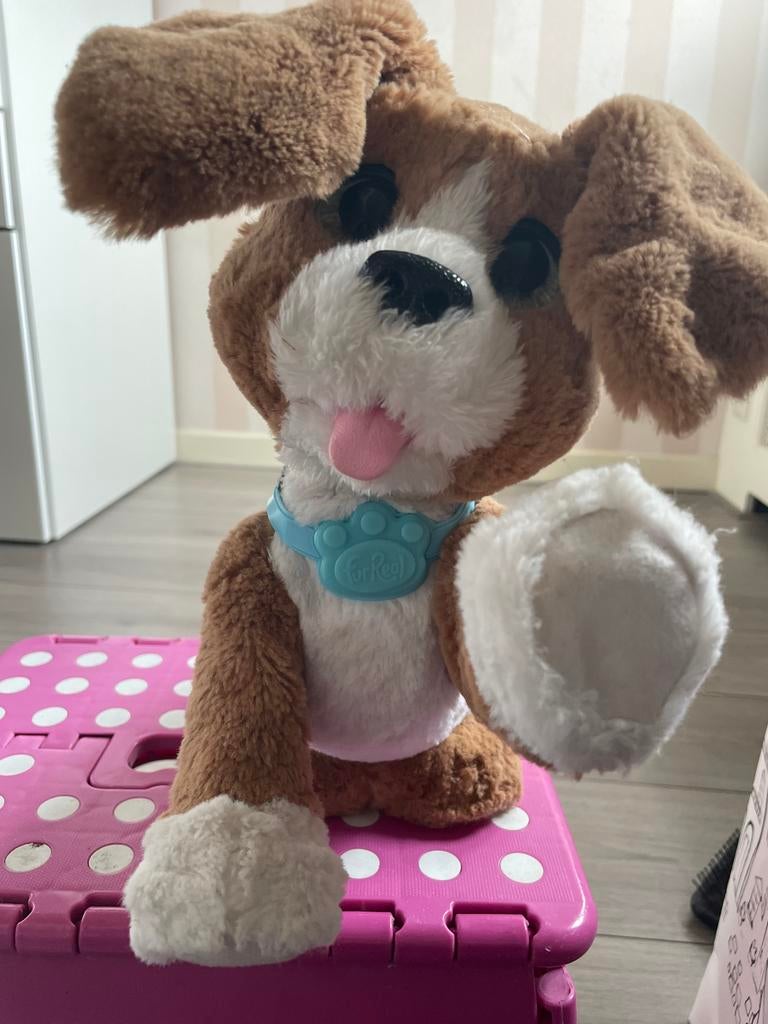 Speelgoed Hondje dat Beweegt en Praat, Kinderen en Baby's, Speelgoed | Knuffels en Pluche, Ophalen of Verzenden, Gebruikt, Hond