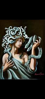 Medusa Olieverf Schilderij 90x70, Ophalen of Verzenden