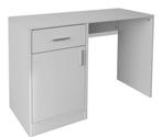 Bureau met lade en kastje 100x40x73 cm wit, nieuw, Hoogslaper, Eenpersoons, Nieuw, Ophalen of Verzenden