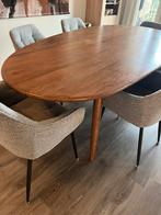 Grote eettafel mangohout, Ophalen, 200 cm of meer, 50 tot 100 cm, Zo goed als nieuw