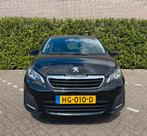 Peugeot 108 1.0 12V E-vti 51KW 5DR 2015 Zwart Airco, Auto's, Peugeot, Voorwielaandrijving, Stof, Zwart, 4 stoelen