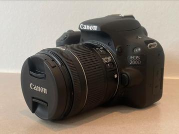 Canon 200d lens EFS 18-55 stabilisator + extra accu + SD 16
